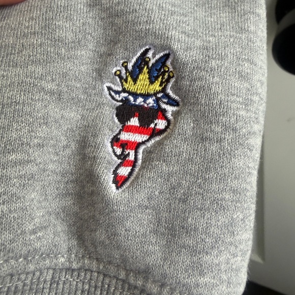 Like new GOAT USA size M Men's Gray Hoodie with Americana Goat Embroidered Patch - Picture 7 of 13